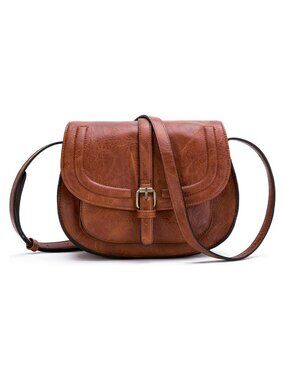 Vegan Leather Crossbody Saddle Purse Boho Handbag